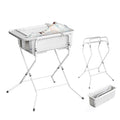 Collapsible Baby Bathtub with Stand - Large Capacity Baby Bath Tub with Thermometer & Soft Cushion | Portable Travel Newborn Infant Bathtub | Foldable Toddler Bathtub for Baby 0 to 36 Months