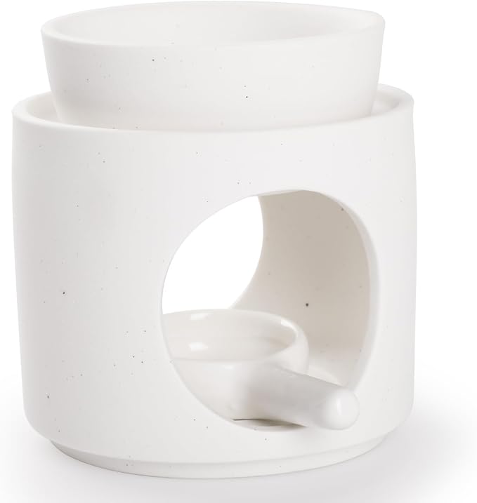 WD&CD Wax Melt Ceramic Oil Burner White, Aroma Diffuser Essential Oil Burner - Image 6