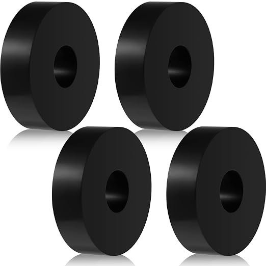 4 Pcs Rubber Isolation Pads Thick Rubber Washers 1.5 Inch OD 0.5 Inch ID 0.4'' by Treela