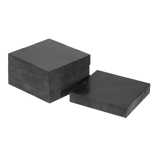 M METERXITY 4-Pack Rubber Anti Vibration Pads 3.9" Non-Slip Square Vibration by MMETERXITY