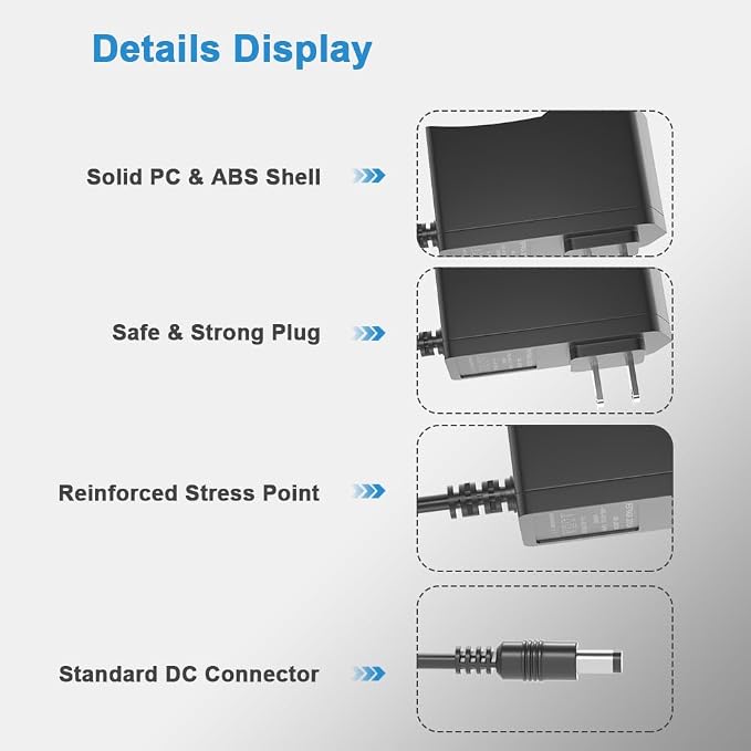 6V 1A Power Supply Adapter 6V 1A Replacement Charger 100V-240V AC Power Adapter - Image 8