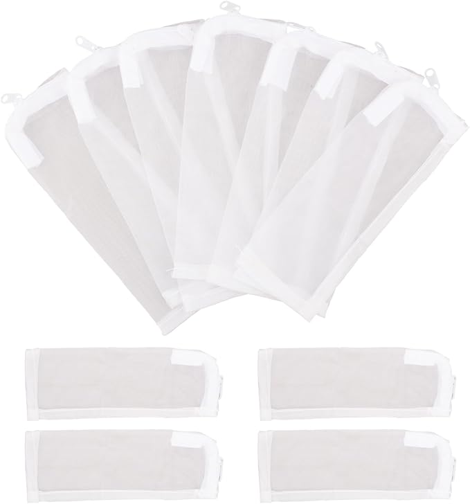 BOXOB 10pcs Aquarium Filter Media Bags, 100 Micron Extra Fine Media Filter by BOXOB