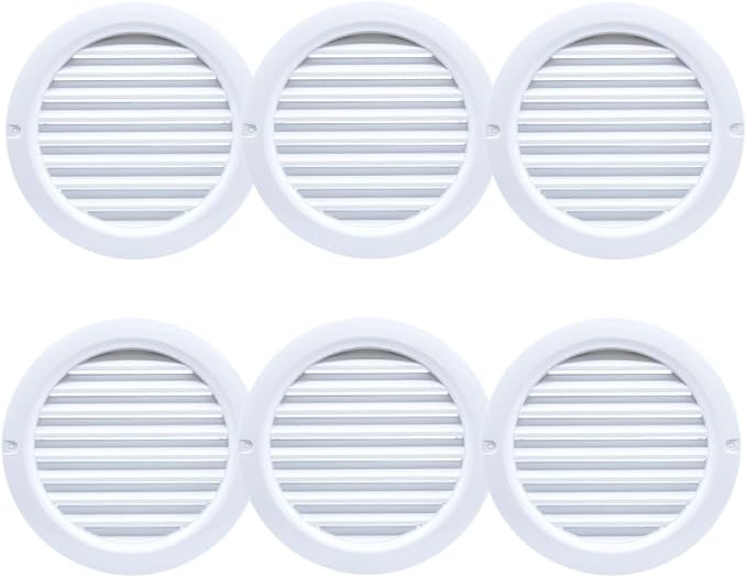 VENTS-US - 4" White Round Plastic Vent Cover - Compatible with 4 Inch Diameter - Image 5
