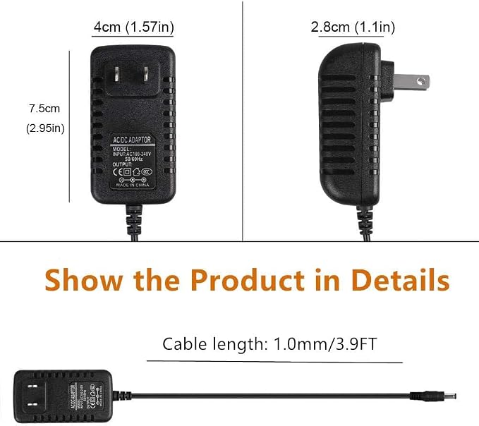 12V AC/DC Adapter Compatible - Image 2