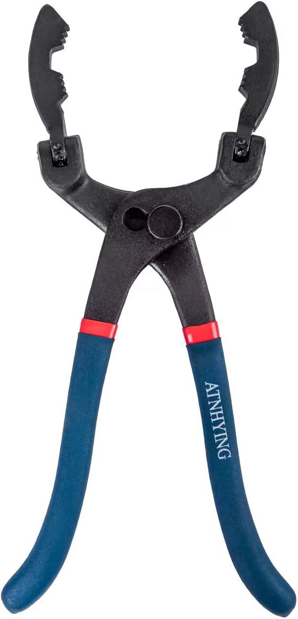 13-Inch Oil Filter Wrench with 90 Degree Swivel, Adjustable Oil Filter Pliers by ATNHYING