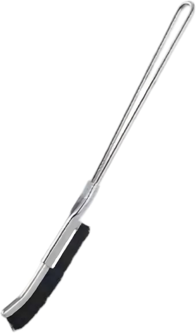 Crevice Cleaning Brush with Stainless Steel Handle – Long Handle Gap Scrubber for Bathroom, Kitchen, Tile, Grout, and Baseboard Cleaning