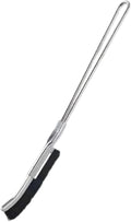 Crevice Cleaning Brush with Stainless Steel Handle – Long Handle Gap Scrubber for Bathroom, Kitchen, Tile, Grout, and Baseboard Cleaning