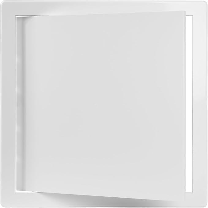 Vent Systems 12x12 Access Panel - Easy Access Doors - ABS Plastic - Access Panel for Drywall, Wall and Ceiling Electrical and Plumbing Service Door Cover - Exterior Dimensions 12.7x12.7 Inches White