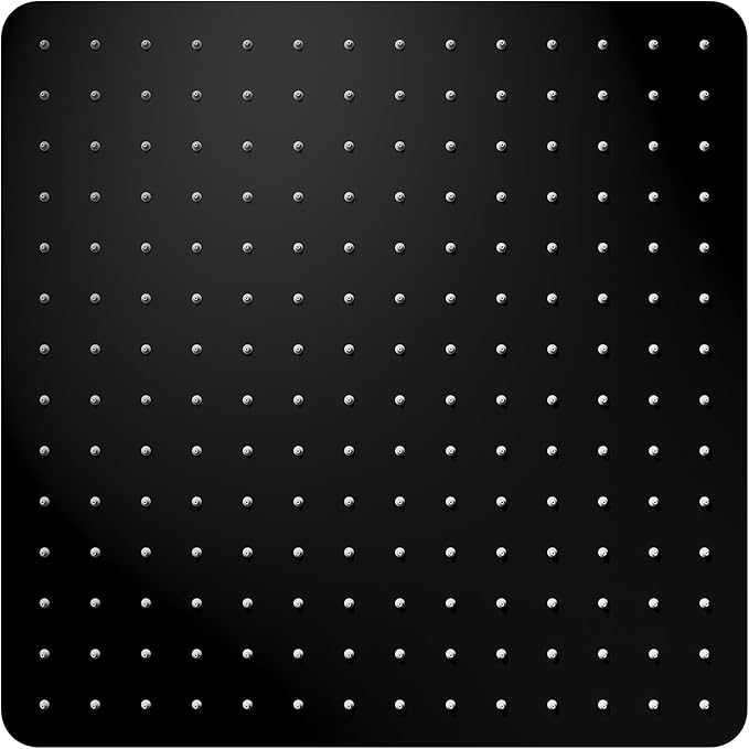 VBFF-Shower Head,rain shower head, 16 inch- Square Shower Head, 1.8 GPM Flow Rate, rainfall showerhead,VBFF10 (Matte Black)