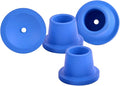 Replacement Feet for Shower Chair Bath Seat, Shower stools and Transfer Bench, Non-Skid Shower Bench and Tub Transfer Benches Rubber Suction Cup Feet, Metal Insert Reinforced (1-1/8" I.D, Blue)