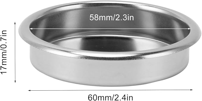 58mm Backflush Inser, Stainless Steel Coffee blind Filter Portable Blind Filter - Image 3