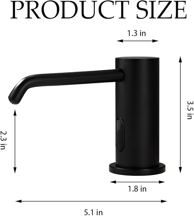 Automatic Touchless Soap Dispenser with 1000ml Capacity, Infrared Sensors, Built-in Sink Soap Dispenser for Bathroom, Kitchen, Commercial Use, Smart Home