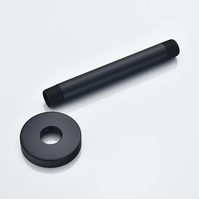 RP61058-BL Replacement for 6 inches Anti-leakage Ceiling Wall Mounted Shower Arm and Flanged for American Standard, Matte Black
