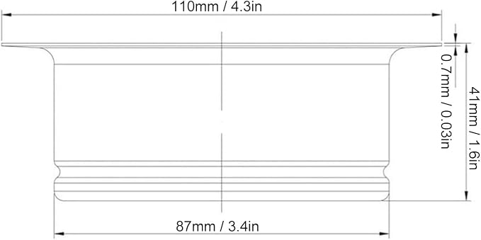 Extended Sink Flange Stainless Steel Deep Garbage Disposal Flange - Image 3
