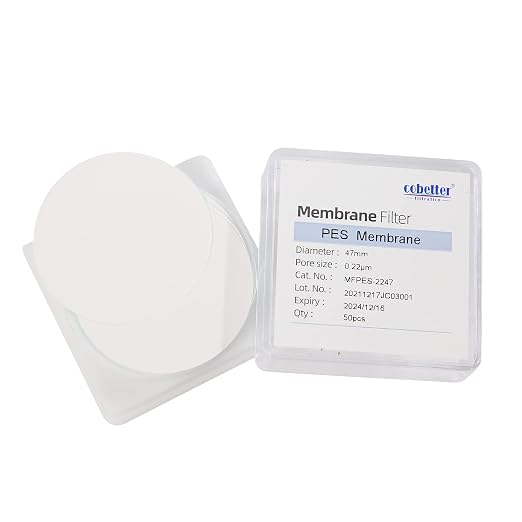 100 Pieces/Pack PES Disc Membrane Filters Hydrophilic 47mm Diameter 0.45µm Pore by COBETTER