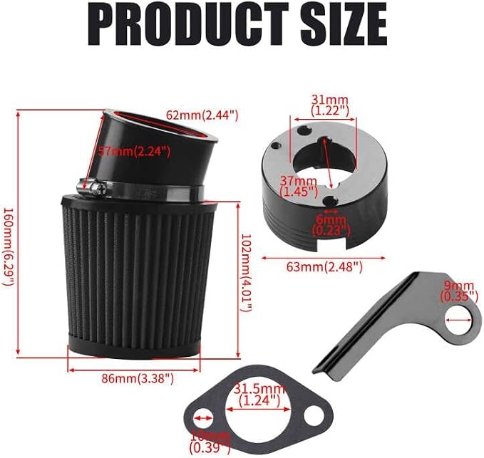 Air Filter Adapter Jet Kit for Predator 301cc 420cc 11hp 13hp 15hp GX340 GX390 - Image 4