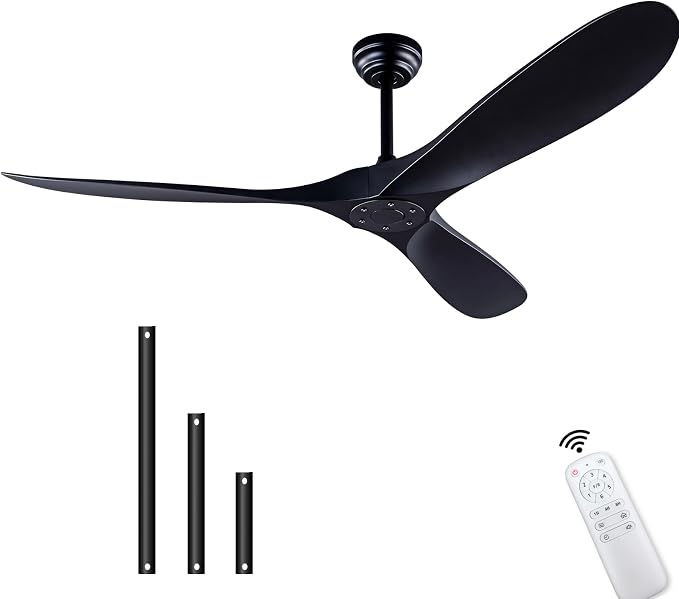 QUTWOB 60" Ceiling Fan with Remote Control No Lights, Modern Reversible DC - Image 5