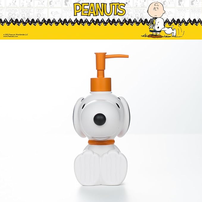Peanuts Snoopy Soap/Lotion/Hand Sanitizer Resin Pump Dispenser, 12.70 Ounces, (Officially Licensed Product) by Franco Collectibles