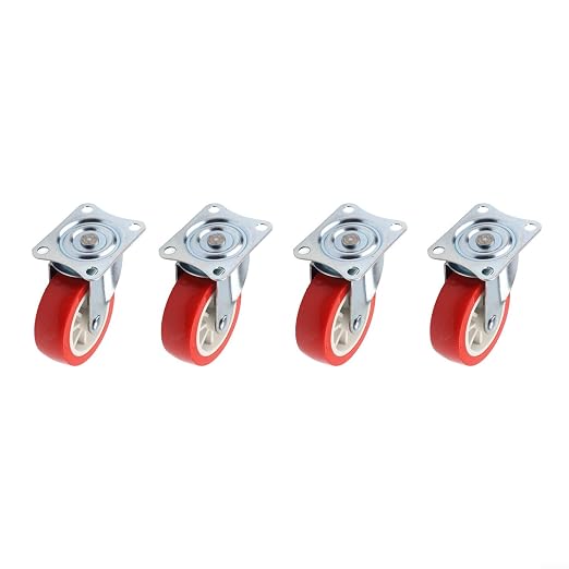 Set Of 4 Swivel Casters Polyurethane Wheels Workbenches, Tool Chests, And - Image 2