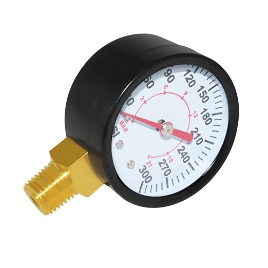Joywayus Pressure Gauge 0 to 300 PSI Brass 1/4" Male NPT Thread Lower Mount - Image 6