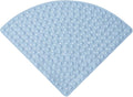Mrcrypos Corner Shower Mats 25.5 x 25.5 Inches Bath Mat with Suction Cups and Drain Holes, Quick Dry Anti Slip Bathmat Machine Washable Shower Stall Mats for Bathroom, Baby Blue