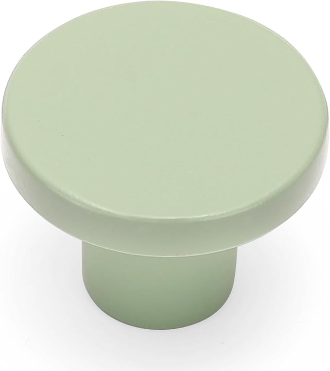 Ravinte 25 Pack Cabinet Knobs Light Green Kitchen Cabinet Knobs Round Dresser Drawer Pulls Closet Door Pulls 1-1/5 Inch