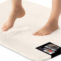GORILLA GRIP Memory Foam Bath Mat, Soft Absorbent Velvet Bathroom Mats, Durable Dots on Underside, Machine Washable Bathmat, Carpet Rug Room Decor for Shower Tub Floor RV, 30x20 Rugs, Cream