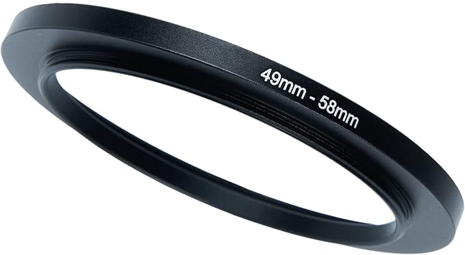 49mm to 58mm Step-Up Ring Filter Adapter by BETUYESS