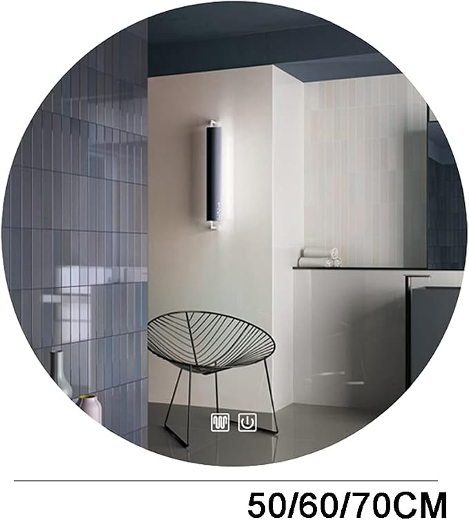 LED Illuminated Bathroom Mirror Round Wall Mirror - Image 5