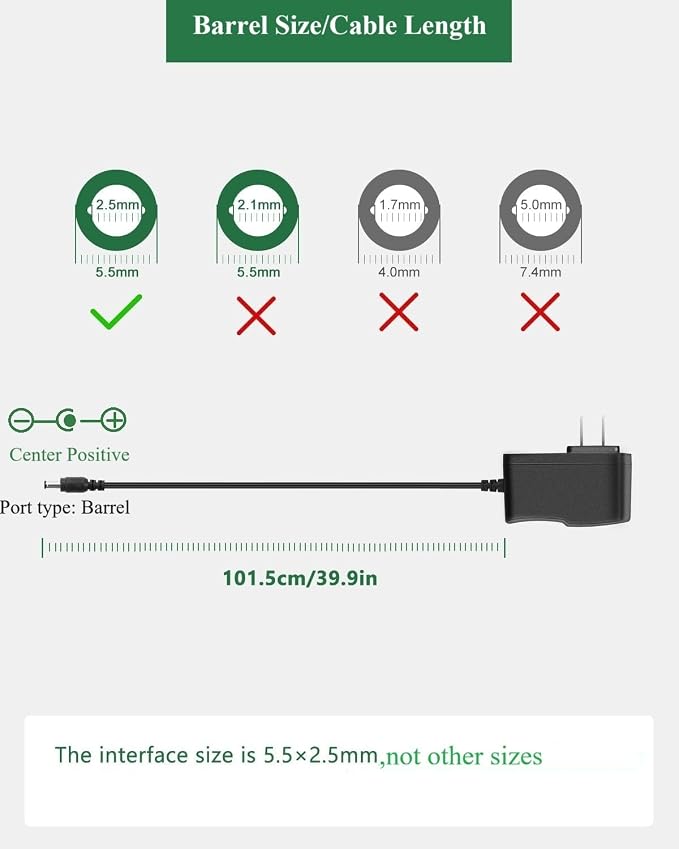 12V 1A Power Supply, AC Adapter 100-240V AC to DC 12V 1A Power Cord Adapter - Image 4
