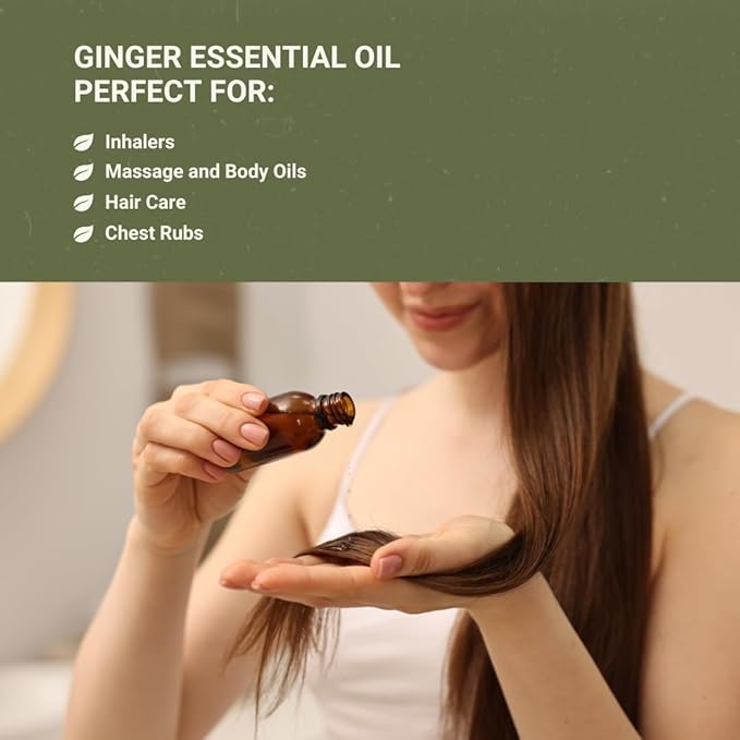 Ginger Essential Oil - Direct from Bio-Young Aromas - Pure Ginger Oil for Skin - Aceite de Jengibre - Aromatherapy 100% Therapeutic Premium Grade (2lbs)