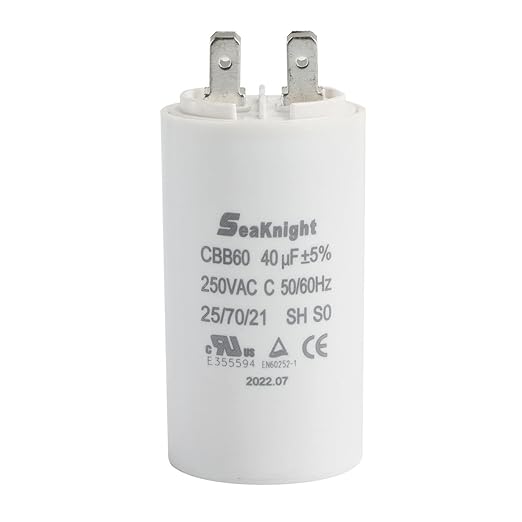 40uF MFD CBB60 Run Capacitor for Air Compressor Water Pump Motor Single Phase by BlueNatHxRPR