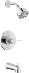 Delta Faucet Modern Single-Handle Chrome Tub and Shower Trim Kit, Shower Faucet with Single-Spray Touch-Clean Shower Head, Chrome T14459-PP (Valve Not Included)