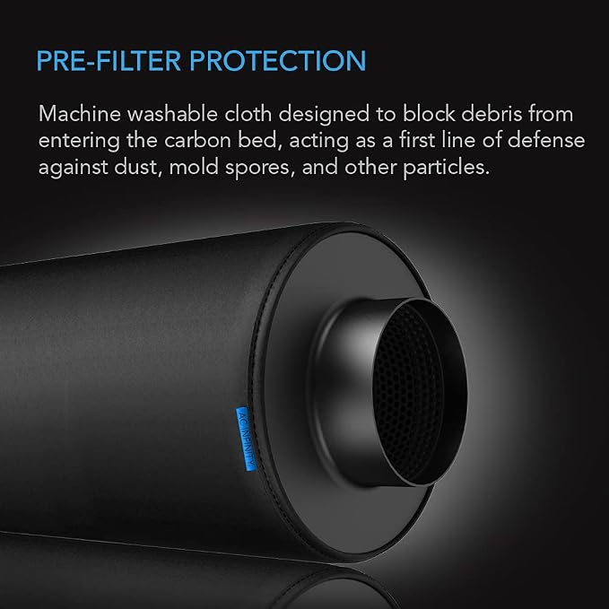 AC Infinity Pre-Filter Cloth 6”, Replacement Inline Filter Sleeve 2-Pack - Image 2