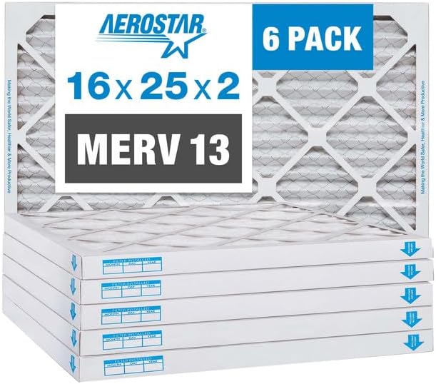 Aerostar 16x25x2 MERV 13-6 Count by AirFiltersDelivered