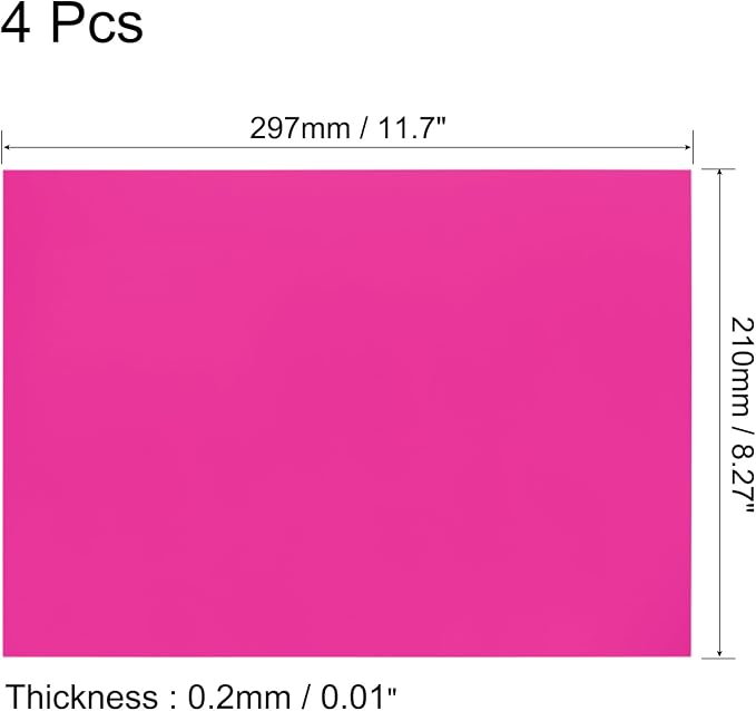 uxcell 4Pcs A4 Gel Light Lighting Filter Overlay Transparent Color Correction - Image 2