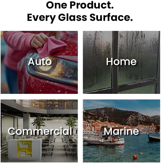PureGlass Water Spot Remover, Professional-Grade Glass Cleaner for Windshields, Windows & Shower Glass, Removes Hard Water Stains, Calcium, and Mineral Deposits, Scratch-Free Finish, 8 oz