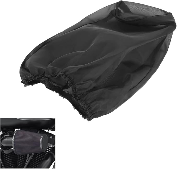 Black Air Intake Filter Sock Cover, Air Cleaner Protective Cover, Motorcycle by YYMOTO