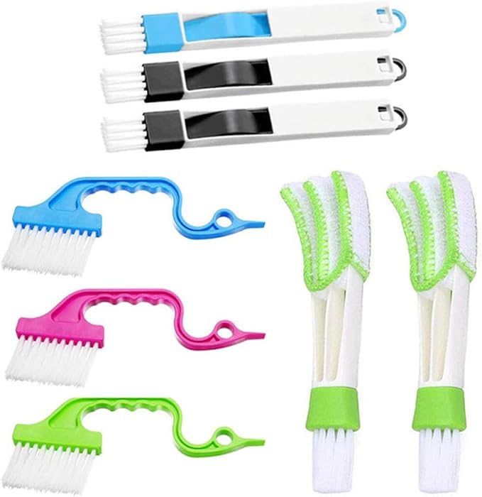 Window Groove Cleaning Brush Set 8pcs Scrubber by Unknown