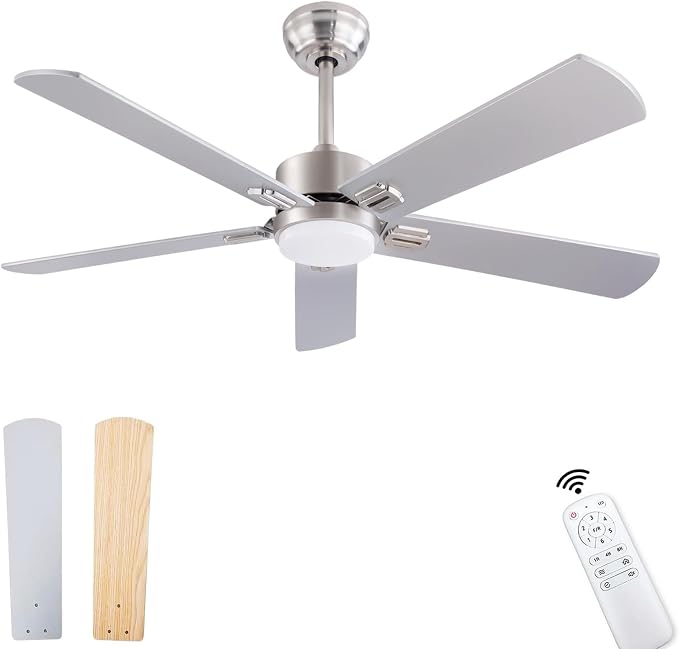 QUTWOB 52" Ceiling Fans with Light and Remote, Farmhouse 5 Blades Quiet - Image 7