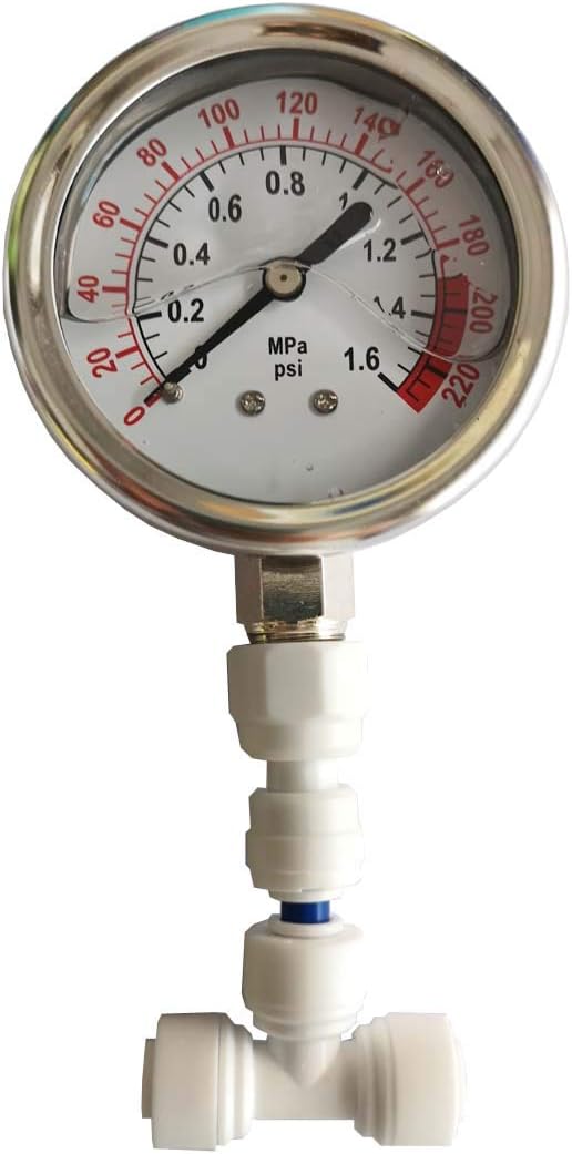 Malida Stainless Water Pressure Test Gauge, Water Pressure Detector by MALIDA