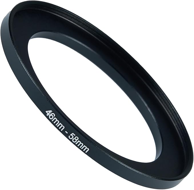 46mm to 58mm Step-up Adapter Rings Filter Adapter Black Metal Step Down Filter by Unknown