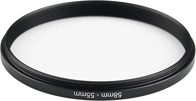 58mm to 55mm Step-Down Ring Filter Adapter, Metal Ring Step-Down Rings Adapter - Image 3