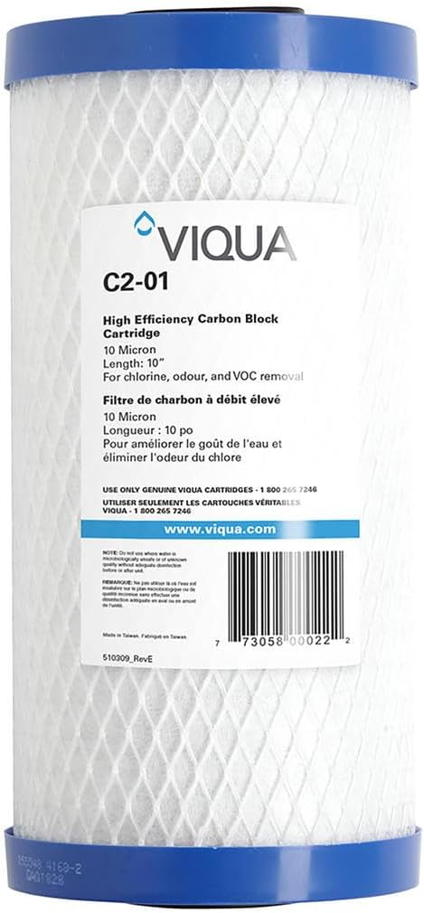 Viqua C2-01 Carbon Block Water Filter Cartridge – 10" x 4.5", 10 Micron - Image 2