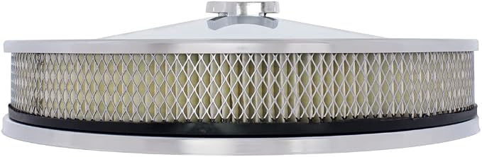 United Pacific S1108 14" Chrome Round Air Cleaner Assembly - Image 2