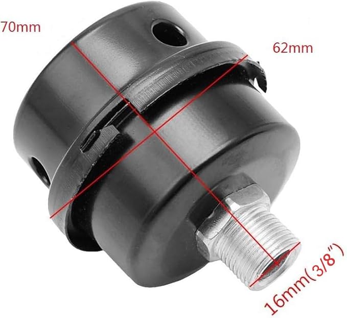 Air Compressor Parts Metal Air Compressor Intake Filter Noise Muffler Silencer - Image 2