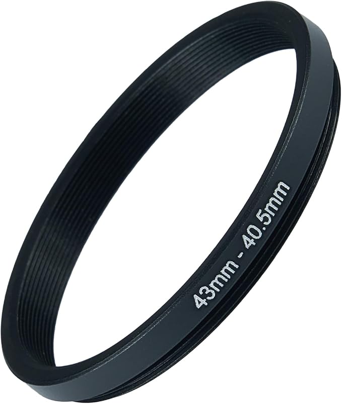 43mm to 40.5mm Step Up Ring Filter Adapter Black Metal Step up Adapter Rings by Unknown