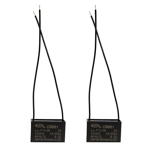 CBB61 Capacitor 4uf 350V AC Ceiling Fan 2 Wire 50/60Hz by AKZYTUE