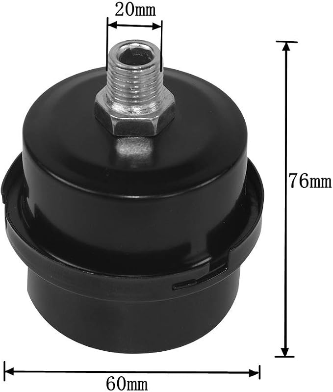 2 Pcs Air Compressor Silencer Filter Metal Air Compressor Intake Filter Noise - Image 5