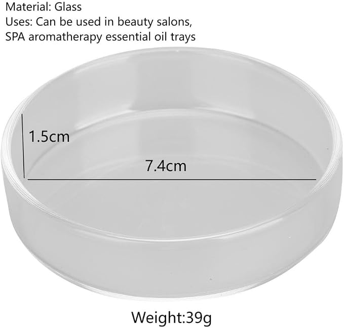 Replacement Wax Warmer Dish, Round Glass Dish Wax Melt Candle Warmer Bowl Plate - Image 2